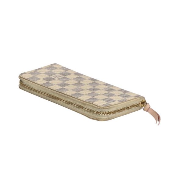 85607 4 Louis Vuitton Portefeuil Clemence Damier Wallet Azur