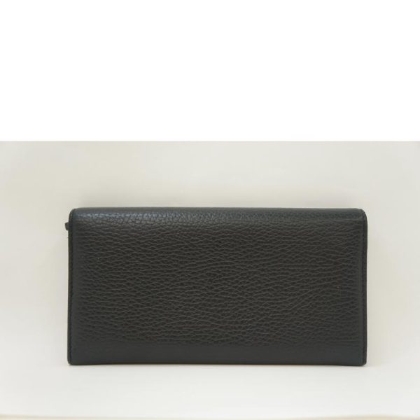 85805 2 Gucci Interlocking G Leather Long Wallet Black