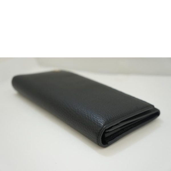 85805 3 Gucci Interlocking G Leather Long Wallet Black