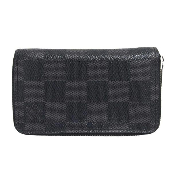 86004 1 Louis Vuitton Zippy Coin Purse Damier Graphite Gray