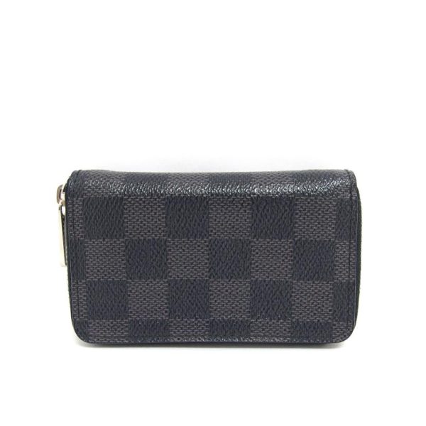 86004 2 Louis Vuitton Zippy Coin Purse Damier Graphite Gray