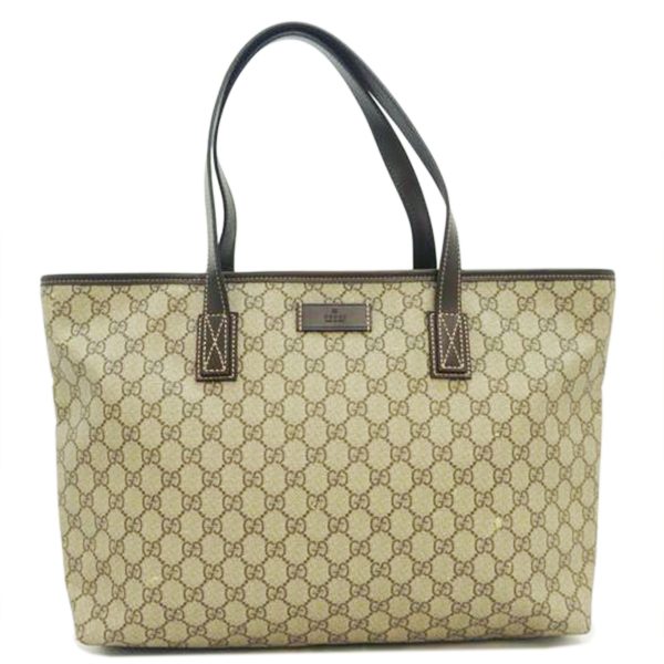 86109 1 Gucci GG Supreme Tote Bag Beige