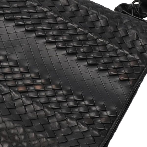 86193 7 Bottega Veneta Intrecciato Shoulder Bag Black