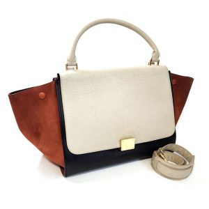 862 1 Fendi Peekaboo Selleria 2WAY Bag Blue Leather