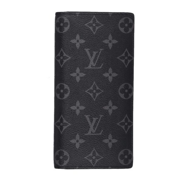 86215 2 Louis Vuitton Portefeuille Blazer Monogram Eclipse Wallet Brown