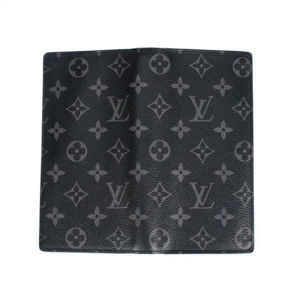 86215 6 Louis Vuitton Portefeuille Blazer Monogram Eclipse Wallet Brown