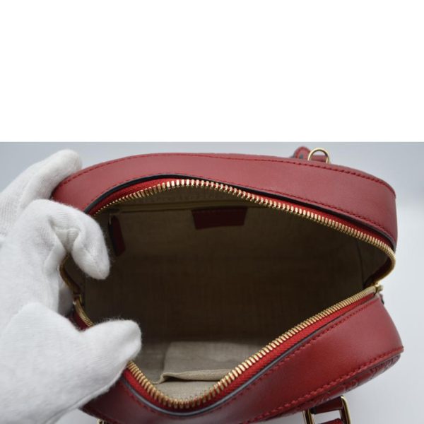 86216 5 Gucci Micro Guccisima 2 Way Leather Handbag Bordeaux