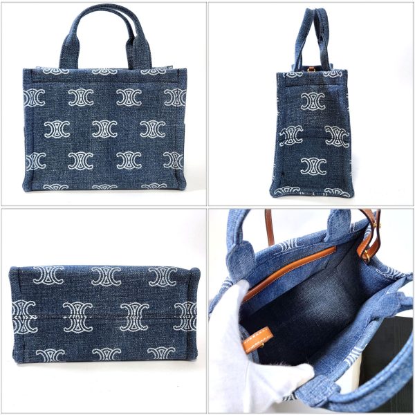 864 2 Celine Kabatais Denim Handbag