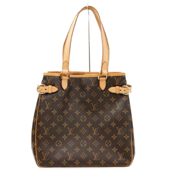 86475 1 Louis Vuitton Batignolles Vertical Monogram Tote Bag Brown