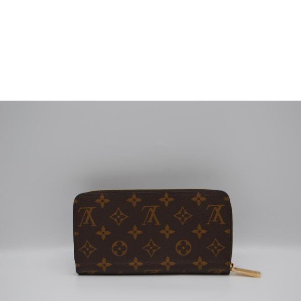 86560 2 Louis Vuitton Zippy Wallet New Model Bag Monogram Brown