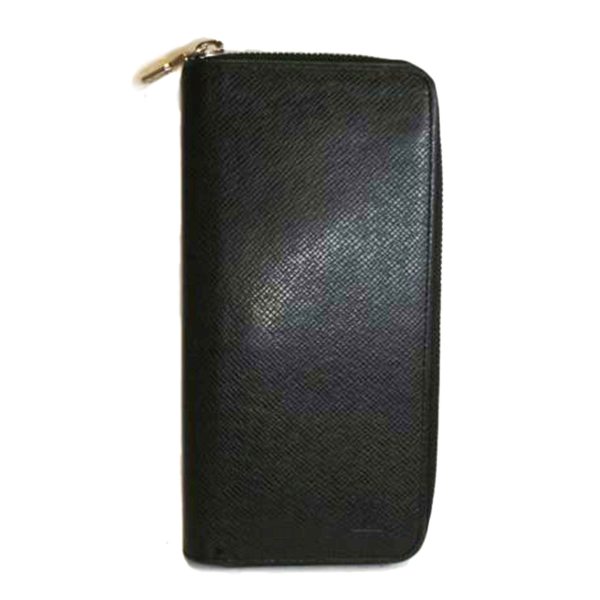 86615 1 Louis Vuitton Zippy Wallet Vertical Taiga Wallet Black