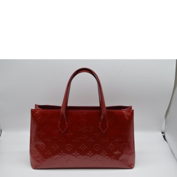 86783 2 Louis Vuitton Wilshire PM Bag Vernis Leather Pomme dAmour Red