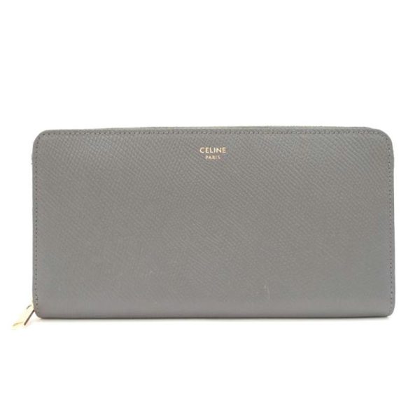 86805 1 Celine Large Round Leather Zipped Wallet