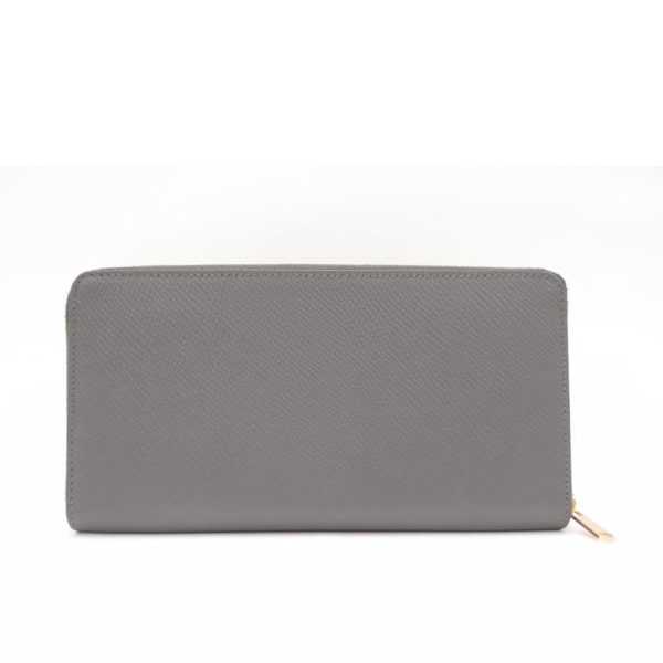 86805 2 Celine Large Round Leather Zipped Wallet