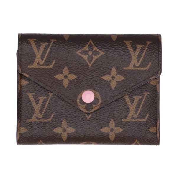 86813 1 Louis Vuitton Portefeuille Victorine Monogram Wallet Pink