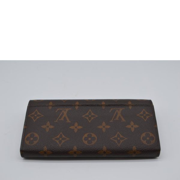 87018 2 Louis Vuitton Portefeuil Sara New Model Wallet Monogram Canvas Brown