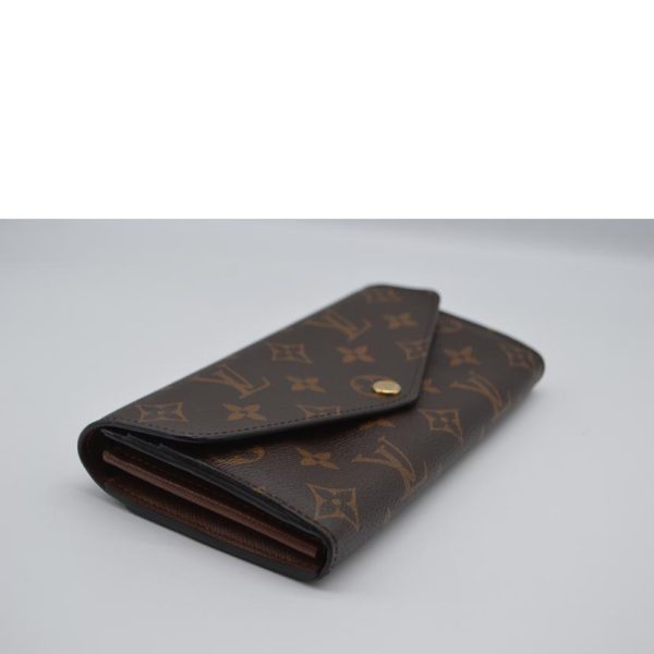 87018 3 Louis Vuitton Portefeuil Sara New Model Wallet Monogram Canvas Brown