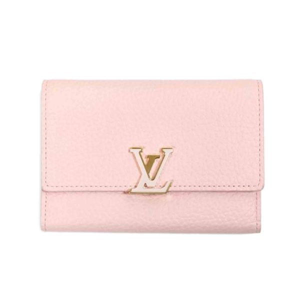 87083 1 Louis Vuitton Portefeuil Capucines Compact Wallet Rose Jasmine