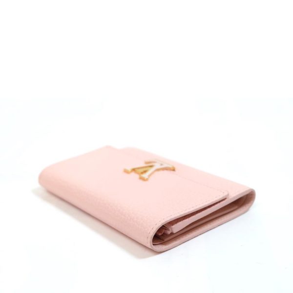 87083 3 Louis Vuitton Portefeuil Capucines Compact Wallet Rose Jasmine