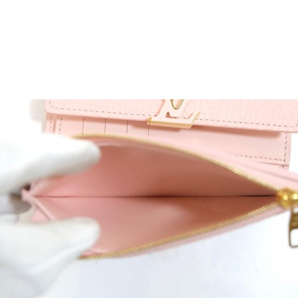 87083 6 Louis Vuitton Portefeuil Capucines Compact Wallet Rose Jasmine