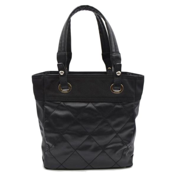 87165 2 Chanel Paris Biarritz Tote Bag PM Noir