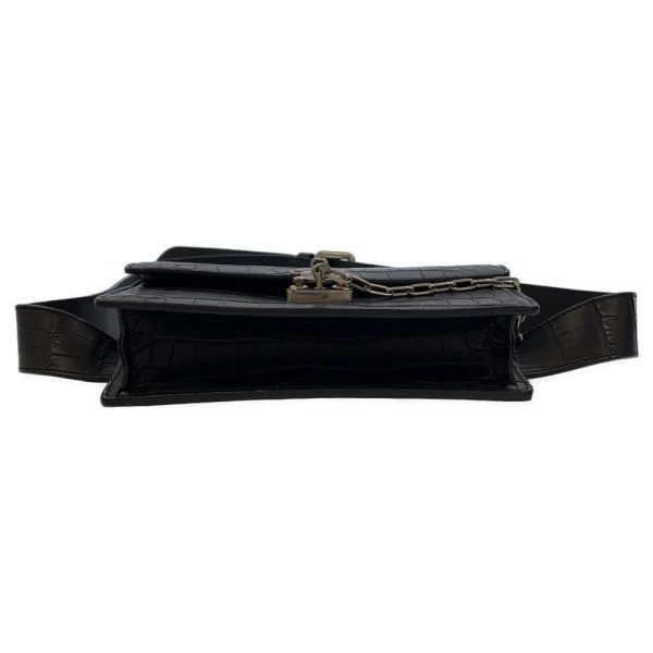 8736901 04 Louis Vuitton Belt Body Bag Crocodile Black