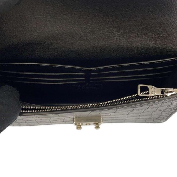 8736901 06 Louis Vuitton Belt Body Bag Crocodile Black