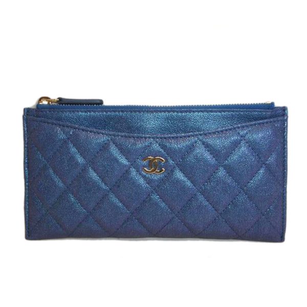 87430 1 Chanel Matelasse Melon Wallet Blue