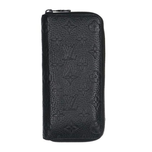 87441 1 Louis Vuitton Zippy Taurillon Wallet Black