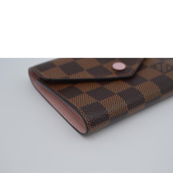 87671 3 Louis Vuitton Portefeuille Victorine Damier Wallet Rose Ballerine