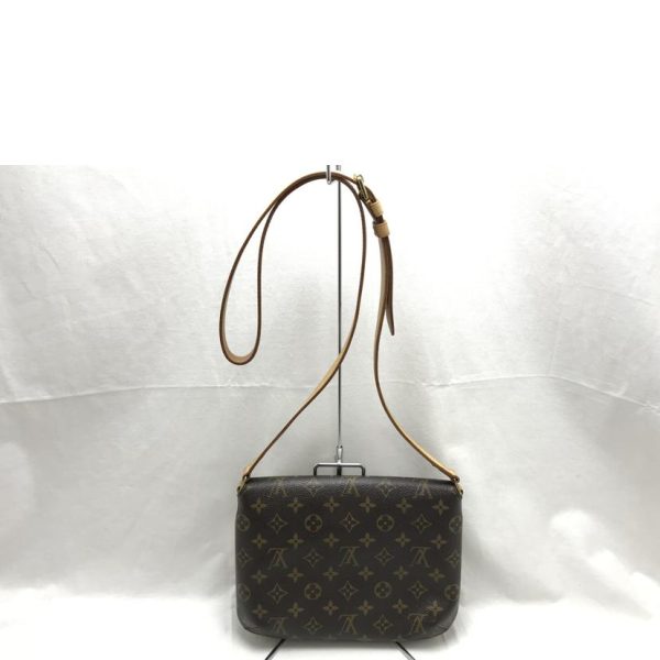 87688 2 Louis Vuitton Musette Tango Shoulder Bag Monogram Brown