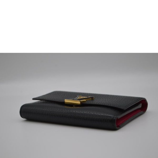 87701 3 Louis Vuitton Capucines Taurillon Wallet Black