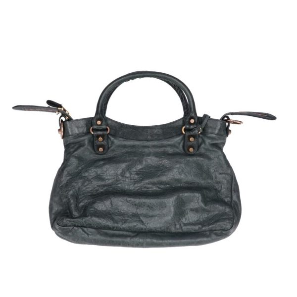 87809 2 Balenciaga The Giant Town Leather Bag Black