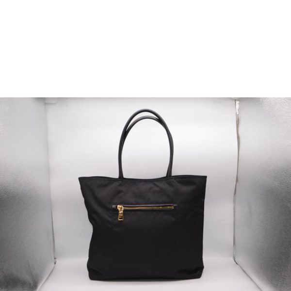 87961 2 Prada Tessuto Nylon Nappa Leather Tote Nero