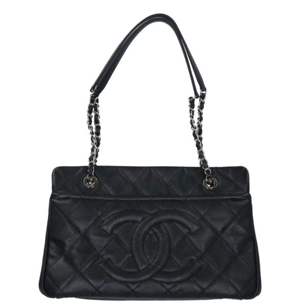 88059 1 Chanel Matelassé Chain Tote Bag Caviar Skin