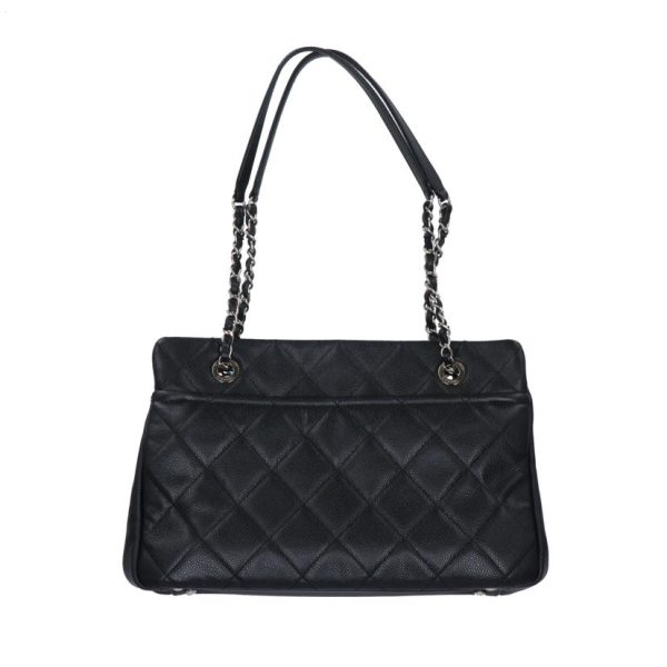 88059 2 Chanel Matelassé Chain Tote Bag Caviar Skin