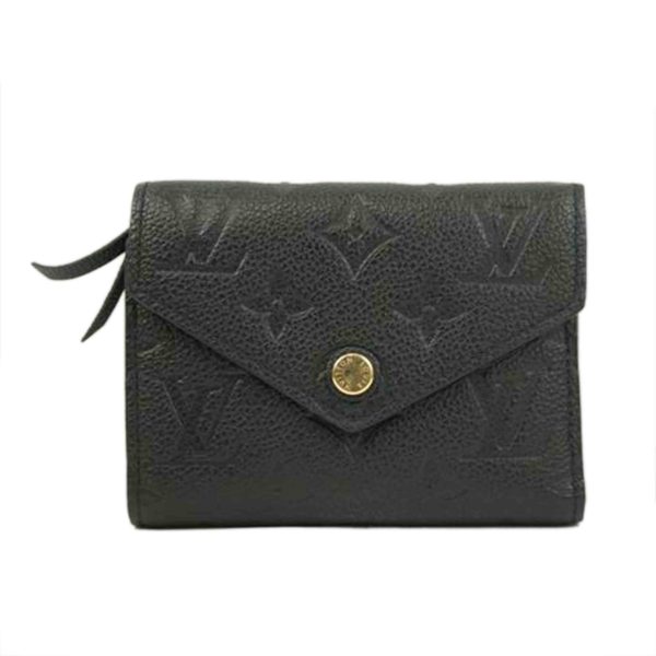 88255 1 Louis Vuitton Portefeuille Victorine Empreinte Wallet Noir