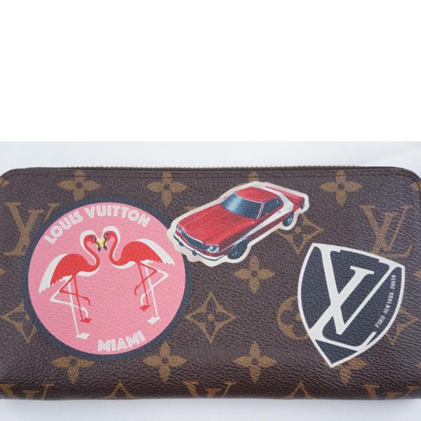 88316 9 Louis Vuitton Zippy Sticker Wallet Brown