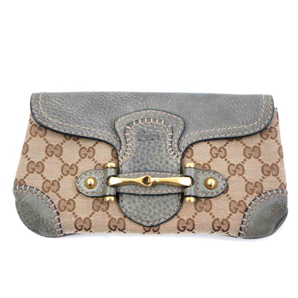 88477 1 Gucci GG Canvas Horsebit Clutch Bag