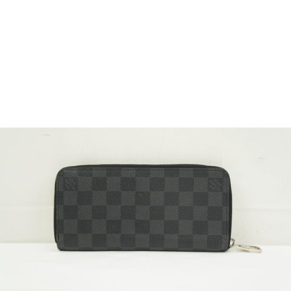 88644 2 Louis Vuitton Zippy Wallet Vertical Damier Graphite Bag Black