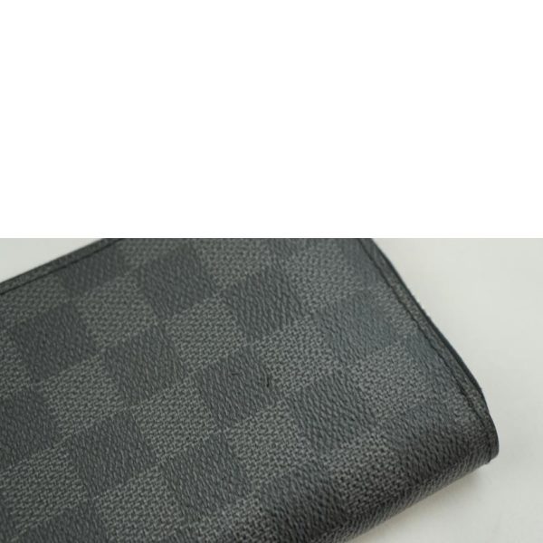 88644 9 Louis Vuitton Zippy Wallet Vertical Damier Graphite Bag Black