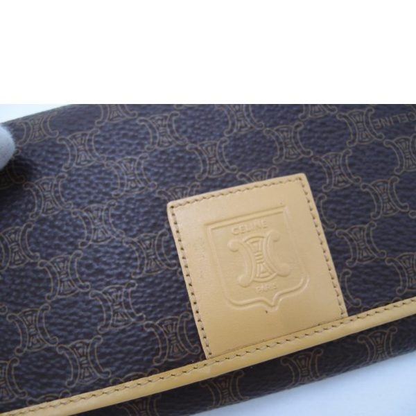 88782 9 Celine Bifold Wallet Long Macadam Pattern Brown