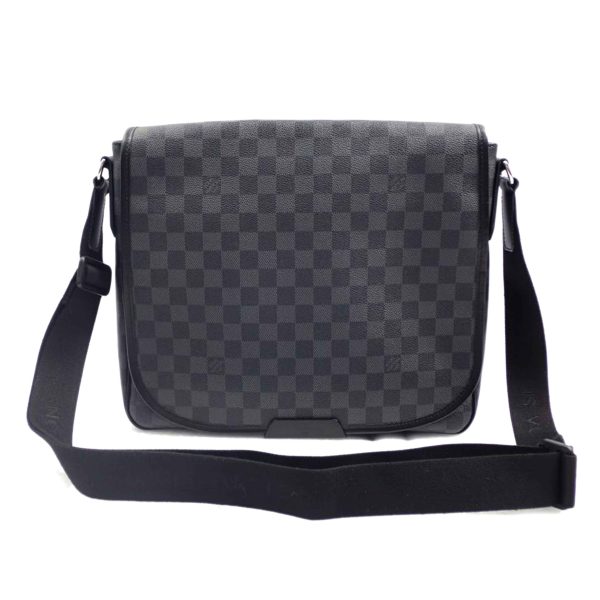 88939 1 Louis Vuitton Daniel GM Damier Graphite Bag Black