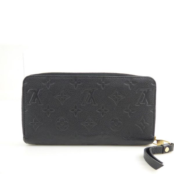 89154 2 Louis Vuitton Old Model Zippy Wallet Empreinte Wallet Noir