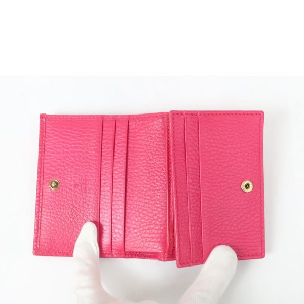 89178 7 Gucci Butterfly Motif Compact Wallet Shocking Pink