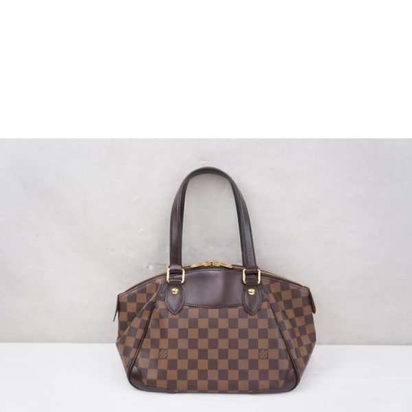 89296 2 Louis Vuitton Verona PM Bag Damier Ebene Brown