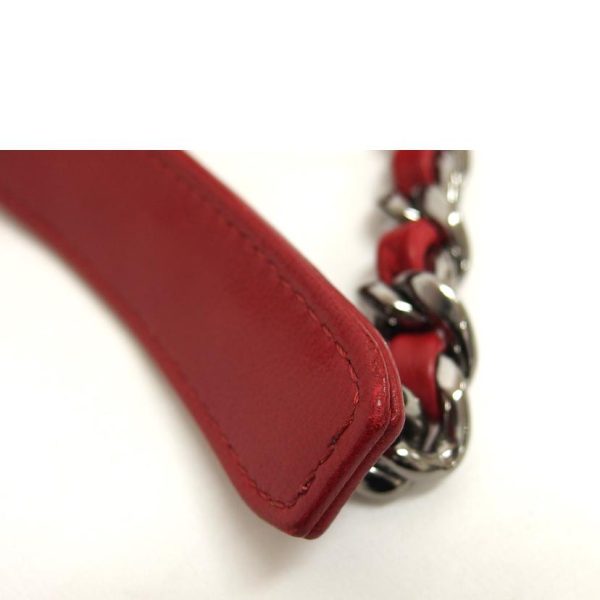 89371 9 Chanel 19 Lambskin Chain Shoulder Bag Red