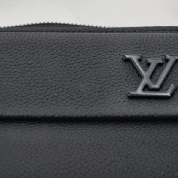 89401 8 Louis Vuitton Aerogram Zippy Wallet Handbag Noir Black