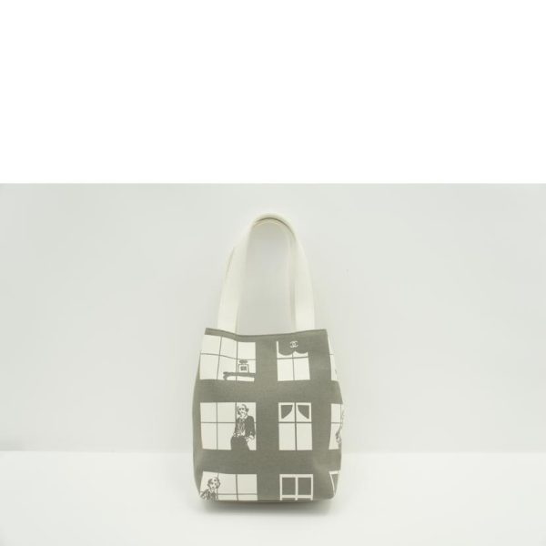 89418 2 Chanel Windows Line Canvas Tote