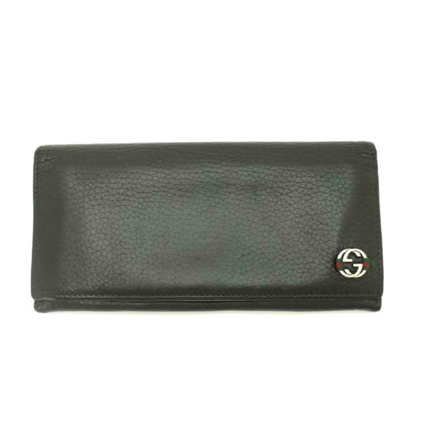 89437 1 Gucci Interlocking G Bifold Long Wallet Black